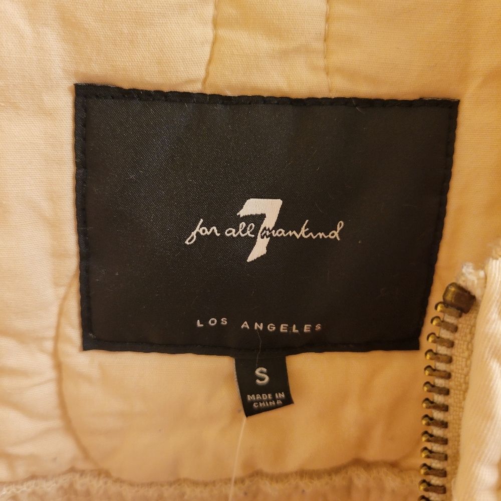 7 For All Mankind Tan Quilted Jacket - Picture 3 of 5